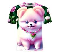 CHSLO Mens 3D Print t-shirts Summer Peculiar Sheep Horse Lion Animal Unisex 3D Digital Printed T-Shirt Round Neck Men'S Short-Sleeved Loose Fitness Stretch Breathable Sports Top Oversize