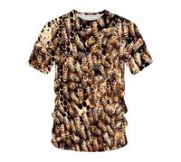 CHSLO Mens 3D Print t-shirts Summer Photography Landscape Outdoor Hunting Dog Motorcycle Unisex 3D Digital Printing T-Shirt Men'S Round Neck Short Sleeve Loose Elastic Half Sleeve Casual Sports Shor