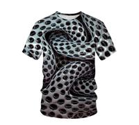 CHSLO Mens 3D Print t-shirts Summer Plaid Vortex Unisex 3D Digital Printed T-Shirt Round Neck Men'S Short-Sleeved Loose Elastic Half-Sleeved T-Shirt Pullover Oversize Top