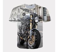 CHSLO Mens 3D Print t-shirts Summer Racing Car Unisex 3D Digital Printed T-Shirt Round Neck Men'S Short-Sleeved Loose Fitness Stretch Breathable Sports Top Oversize