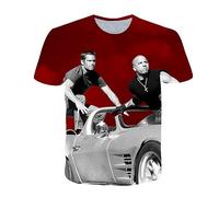 CHSLO Mens 3D Print t-shirts Summer Racing Car Unisex 3D Digital Printed T-Shirt Round Neck Men'S Short-Sleeved Loose Fitness Stretch Breathable Sports Top Oversize