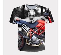 CHSLO Mens 3D Print t-shirts Summer Racing Car Unisex 3D Digital Printed T-Shirt Round Neck Men'S Short-Sleeved Loose Fitness Stretch Breathable Sports Top Oversize