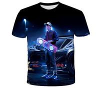 CHSLO Mens 3D Print t-shirts Summer Racing Car Unisex 3D Digital Printed T-Shirt Round Neck Men'S Short-Sleeved Loose Fitness Stretch Breathable Sports Top Oversize