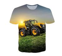 CHSLO Mens 3D Print t-shirts Summer Racing Car Unisex 3D Digital Printed T-Shirt Round Neck Men'S Short-Sleeved Loose Fitness Stretch Breathable Sports Top Oversize