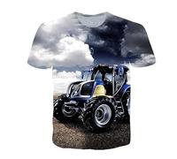 CHSLO Mens 3D Print t-shirts Summer Racing Car Unisex 3D Digital Printed T-Shirt Round Neck Men'S Short-Sleeved Loose Fitness Stretch Breathable Sports Top Oversize