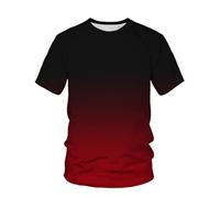 CHSLO Mens 3D Print t-shirts Summer Solid Color Gradient Unisex 3D Printed T-Shirt Round Neck Men'S Short-Sleeved Fun Fitness Loose Elastic Breathable Half-Sleeved Sports Top Oversize