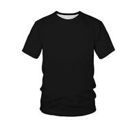 CHSLO Mens 3D Print t-shirts Summer Solid Color T-Shirt Gradient Color Unisex 3D Digital Printing T-Shirt Casual Round Neck Men'S Short-Sleeved Loose Stretch Half-Sleeved Top Sweatshirt