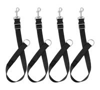 Chsoejuf 4PC Black Nylon Horse Bucket Straps Hangers Adjustable 51 to 76cm | Buckets Hanging Strap Horse Accessories Suppliers for Hay Nets Water Bucket Horses Outdoor Feeders