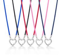 Chsoejuf 5PCS Glasses Holder Necklace Ring Heart-Shaped Eyeglasses Holders | 5 Colors Eye Glasses Holders Around Neck Eyeglass Strap Chain Cord Loop Rings Reading Sunglasses Necklaces for Women Men
