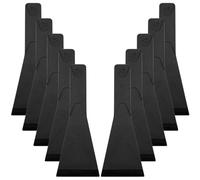 Chstarina 10pcs Raclettes Spatula, 5.3 Inch Raclettes Scraper, Black Baking Spatula Set, Raclettes Spatula for Non Stick Pans, Heat-Resistant Cooking Utensils Spatula for Cheese, Cream, Grills, Boards