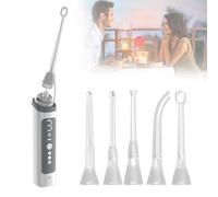 CHSUFBTY Electronic Vacuum Tonsil Stone Removal Kit With LED Guidance Light Hassle-Instant 3 Suction Mode 5 Silicone Nozzles, Fight Bad Breath Oral Irrigator For Tonsil Stone Remover(NASA008)