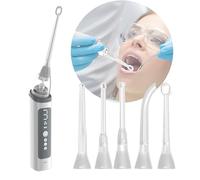 CHSUFBTY Electronic Vacuum Tonsil Stone Remover - Tonsil Stone Removal Kit With Built-in LED Light & 3 Suction Mode - Fight Bad Breath Oral Irrigator 5 Silicone Nozzles(NASA009)