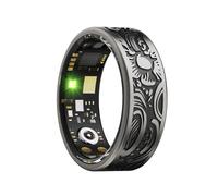 CHSUFBTY Lightweight Titanium Smart Ring with IP68 Waterproof & 20mAh Long Battery - 2-Hour Charge, All-Day Heart Rate/Sleep Tracking, Remote Camera Control for Selfies(13#)