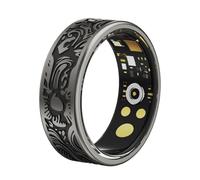 CHSUFBTY Smart Ring for Men Women - Titanium Alloy, IP68 Waterproof, 7-9 Days Battery, Heart Rate Sleep Monitor, 15+ Sports Modes with GPS Tracking(11#)