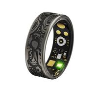 CHSUFBTY Stylish Smart Ring for Gifts - Minimalist Titanium Alloy, IP68 Waterproof, 10-15 Days Standby, Syncs with App for 7-Day Heart Rate Trends & Sleep Score(8#)