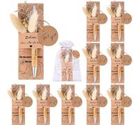 Chsukozic 10 Sets Wedding Favours Personalised - Small Party Favours with Ballpoint Pen & Engraving "Schön, dass du da bist" - Complete Set for Wedding, Communion, Christening & Birthday
