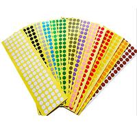 CHSYOO 32 Sheets 3200 Pieces Colored dot Stickers for Labeling, Round Coding Labels for Crafts and Arts, 16 Colours