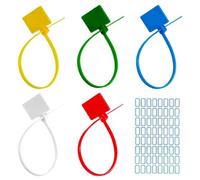 Chtaoxin 100 PCS Small Zip Tie Label Tags for Wire Marking and Organizing, Nylon Cable Ties, Cable Labels, A Nylon Self-Locking Cable Tie That Can be Written on, Coloured Cable Ties