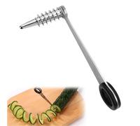 Chtaoxin 1Pcs Stainless Steel Spiral Cutter, Easy to Clean Suitable for Cutting Zucchini Potatoes Cucumbers Carrots, Stainless Steel Kitchen Tools