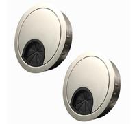 Chtaoxin 2 PCS Desk Cable Grommet - 80mm Zinc Alloy Desk Grommet, for Entertainment Systems in Computer Desks, Office Equipment, PC Peripherals, Offices, Homes, and Schools.