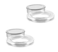 Chtaoxin 2 Pcs Patio Table Umbrella Hole Ring, Silicone Transparent Parasol Hole Ring Spare Parts Fixings Suit, for Umbrella Hole Insert Outdoor Glass and Garden Parasol Accessory, Stoppers White