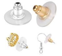 Chtaoxin 200 PCS Earring Backs - Soft and Transparent Plastic Earring Backs,for Earrings, Hooks, Hoops, DIY Jewelry Accessories