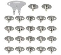 Chtaoxin 22 pcs Replacement Metal Cricket Spikes, Screw In Studs Cleats with Spanner Tool, Enhanced Traction for Golf Shoes, Running and Ball Sports, 5.7mm Universal Thread Diameter