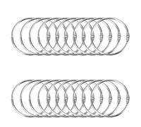 Chtaoxin Binder Rings, 20 Pcs Metal Book Ring, Index Card Rings Binder Clips for Flash Cards, Treasury Tags, Cue Cards, Holding Keys - 1.2 inch / 30 mm