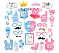 CHTENG New Born Baby Shower Photobooth Photocall Gender Reveal Party Supplies
