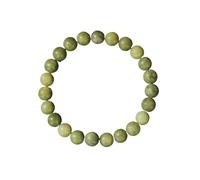 CHTKAGV Natural Stone Beaded Bracelet Tiger's Eye Amethyst Red Agate Turquoise Elastic Bangle Men Women(Southern jade)