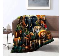CHTLIFQ Blanket 3D Plush Bed Blanket African animals Sofa blanket Micro Fleece Blanket All Season Throw Blankets Crib or Cou 59x78.7 inches Flannel (150x200cm)
