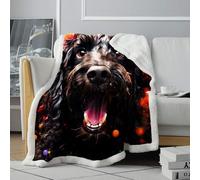 CHTLIFQ Cockapoo 3D throwing blanket Bed Blanket Fluffy Indoors Outdoors Travel Home Four Seasons Kids Teen Young Boys Girls 47.3x59 inches sherpa （120x150cm）