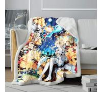 CHTLIFQ Genshin Impact Paimon Printed sherpa Blanket sherpa Blanket Plush Couch Sofa Blanket Throw All Season Throw Blankets Kids Adults 31.5x47.3 inches sherpa （80x120cm）