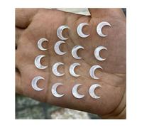 CHTME Moon Beads Pack of 4 Natural Shell Beads Handmade Beads Moon Beads for Threading Natural Shell Beads for Bracelets Shells Crafts for DIY Deco Jewellery Making