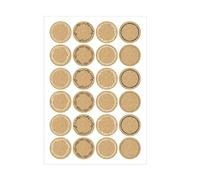 CHTME Stickers 40 Sheets Kraft Paper Stickers Labels Self-Adhesive Stickers Round Christmas Stickers Jam Jar Stickers Gift Stickers for Decoration Gift Wrapping