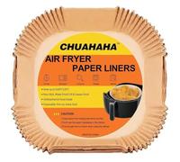 CHUAHAHA Disposable Air Fryer Papler Liners Compatible with Ninja Crispi/Crispy Glass Fryer FN101UK,100Pcs 1.4L/100Pcs 3.8L Square Parchment Liners