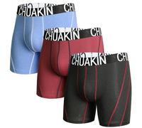 CHUAKIN Mens Boxer Shorts 3 Pack Quick Dry Performance Boxer Brief Athletic Underwear