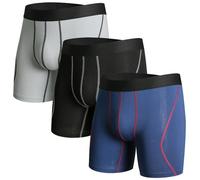 CHUAKIN Mens Boxer Shorts 3 Pack Quick Dry Performance Boxer Brief Athletic Underwear