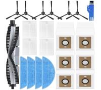 Chuancheng 22PCS Replacement Parts for iLife A30 A30 Pro Robot Vacuum Cleaner, Vacuum Accessories Kit with 1 Main Brush 6 Side Brushes 4 HEPA Filter 4 Mop Pads 6 Dust Bag 1 Cleaning Brush