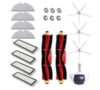 Chuancheng Ersatz-Set für Xiaomi Roborock S6 S5 max S6 Pure S6 maxV Staubsauger, inklusive 2 Rollenbürsten, 3 Seitenbürsten, 4 Hepa-Filter, 4 Wischtücher, 6 Wasserkern, 1 Rad…