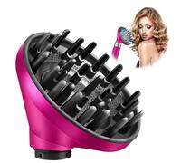 Chuancheng Upgraded Diffuser Attachment for Dyson Airwrap HS01/ HS05/ HS08 - Converts to Hair Dryer, Fast Drying Wave & Curly & Thick, Heat Resistant Nylon Fiber Nozzle Attachments, Rose Red
