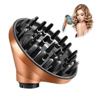 Chuancheng Upgraded Diffuser Attachment for Dyson Airwrap HS01/ HS05/ HS08 - Converts to Hair Dryer, Fast Drying Wave & Curly & Thick, Heat Resistant Nylon Fiber Nozzle Attachments, Gold