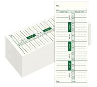 Chuangdi 1000 Pieces Time Cards 1 Side Time Clock Cards 3.5 x 9 Inches Green Print Time Sheets for Employees Weekly for Punch Time Clock, Employee Attendance, Payroll Recorder, Business