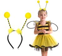 Chuangdi 2 Pcs Animal Headband Dalmatian Rabbit Zebra Ears Bunny Headbands Animal Costume Accessories for Adults Zoo Cosplay Easter Halloween Costume Party Favor(Bee)