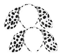 Chuangdi 2 Pcs Animal Headband Dalmatian Rabbit Zebra Ears Bunny Headbands Animal Costume Accessories for Adults Zoo Cosplay Easter Halloween Costume Party Favor(Dalmatian)