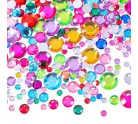 Chuangdi 516 Pcs Acrylic Rhinestone Crystal Gems Rhinestone Flat Back 18mm/12mm/10mm/6mm for Valentine Wedding Decoration DIY Jewelry Making Crafts(Multicolor)