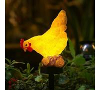CHUANGFENG Outdoor Chicken Solar Lights: Garden Decor for Outside Patio Yard Cute Chicken Gifts for Housewarming Mother's Day Birthday