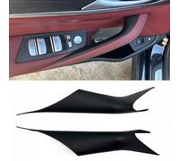 CHUANGHUI Car Door Handle Cover Left and Right Interior Door Pull Handles Protective Decorate Covers Fit for BMW 5 Series G30 G31 2017-2022 520i 520d 525d 530e 530i 540d 540i 550i (2PCS Black)