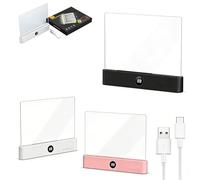 Chuangmeixin Smart Flat Book Light Rechargeable Book Page Light with Timer, 3 Colours Dimmable Portable LED Reading Light Page, Eye Care Night Reading Lamp for Bed Travel (Black)