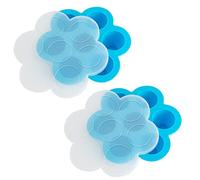 CHuangQi Pack of 2 Silicone Egg Bites Molds for 5, 6, 8 qt Instant Cooker, Pressure Cooker, Food Storage Container with Lid, Freezer Tray (8.0x7.4x1.8inches)